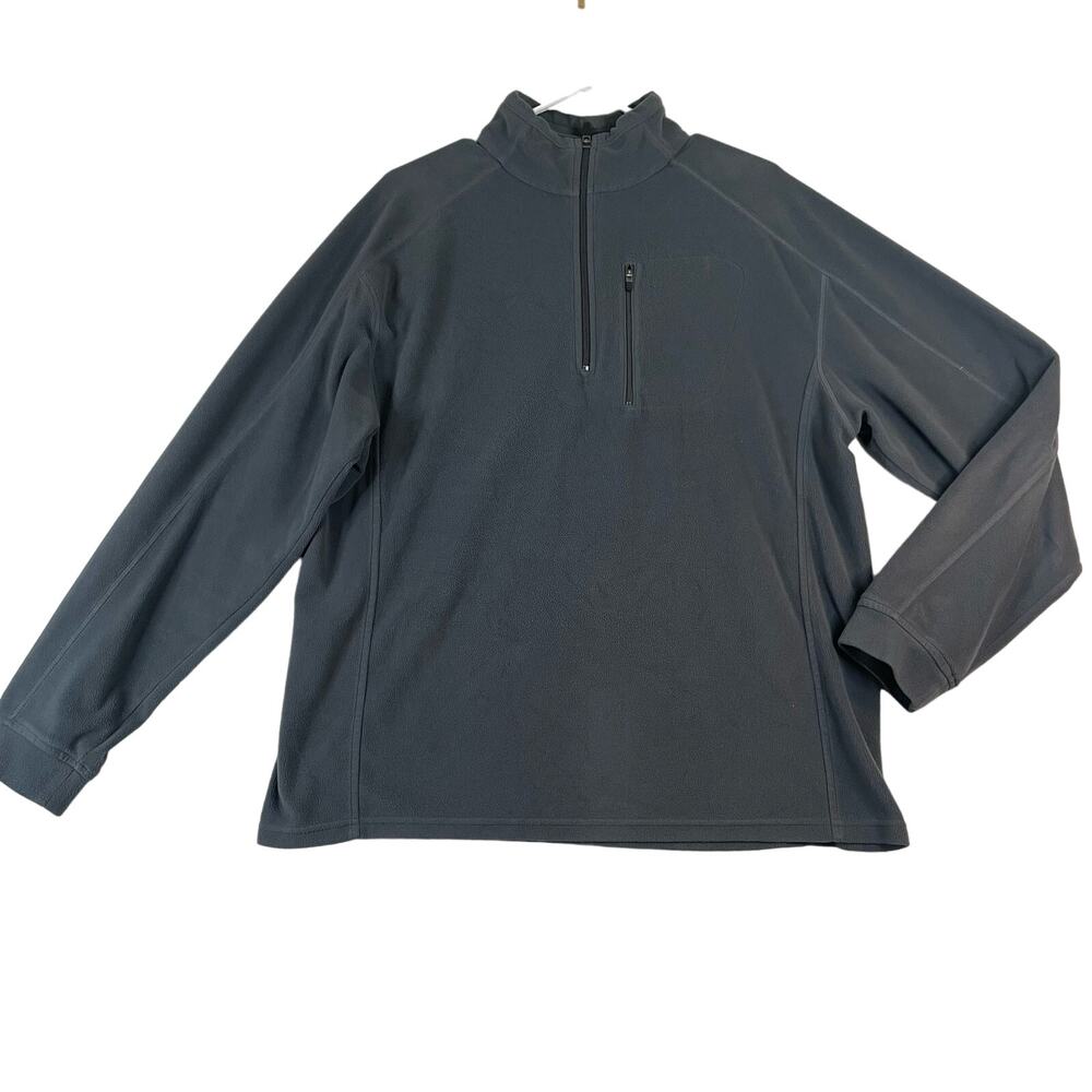 L.L. Bean mens Fleece Quarter Zip Pullover Sweatshirt Large Vintage 0634